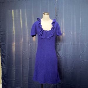 J. Crew Sweater Dress with Ruffled Neckline